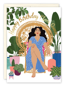 Black Joy Paper - Plant Queen Birthday Card