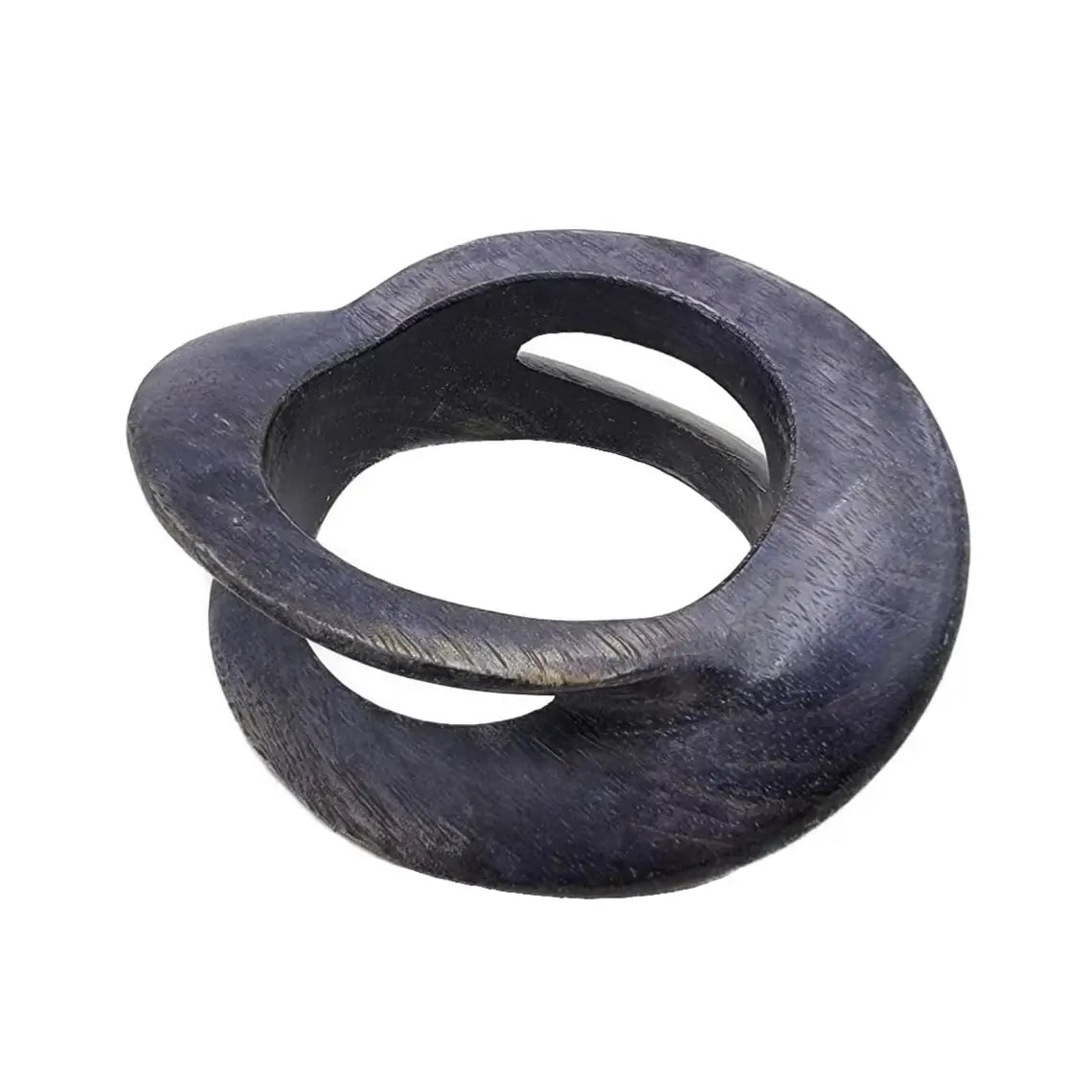 Treasure Jewelry - Carved Wooden Bangle African Jewelry