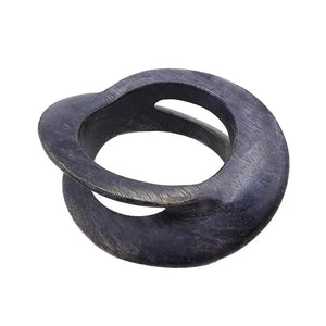 Treasure Jewelry - Carved Wooden Bangle African Jewelry