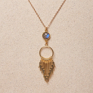TISH jewelry - Grace  Labradorite Spike Necklace