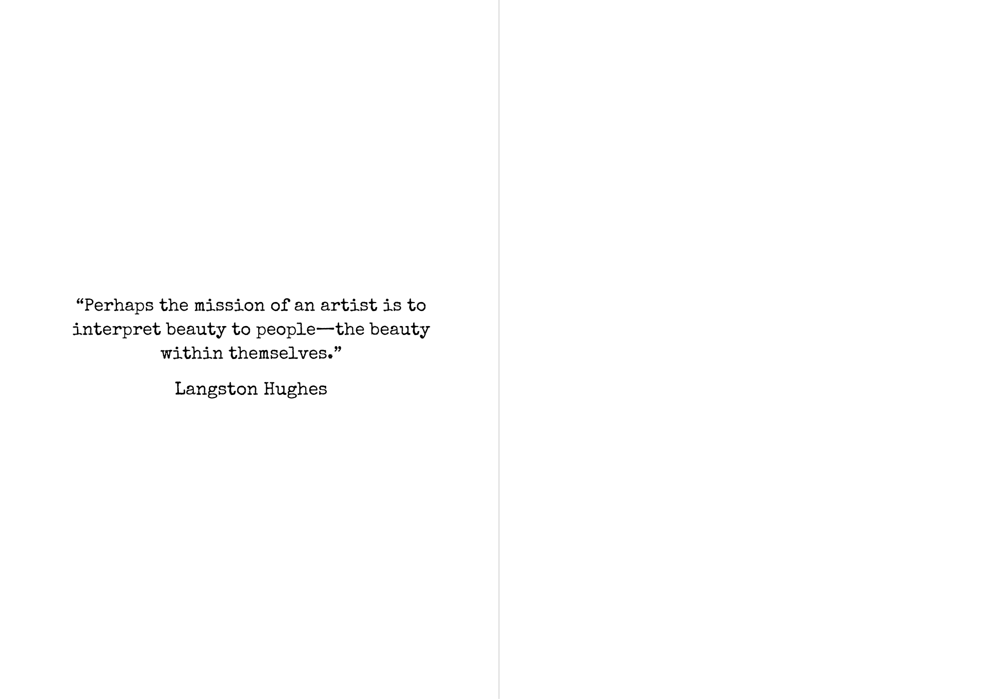 CheerNotes - Langston Hughes -Iconic Black Author Art Card, Book Lovers