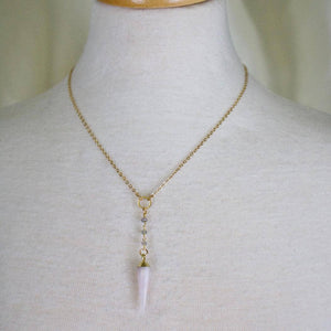 TISH jewelry - Mabel // Rose Quartz & Labradorite Necklace
