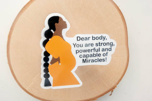 Syera Love & Co. - Dear Body Sticker, Black Woman Sticker, Black Girl Sticker