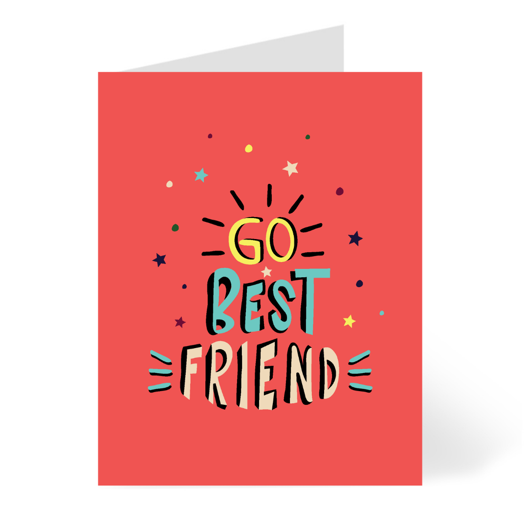 CheerNotes - Go Best Friend - Motivational Card, Congratulations