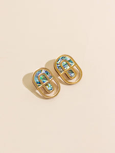 Moon-Seed - Devin No. 1 - Abalone Shell Statement Stud Earrings