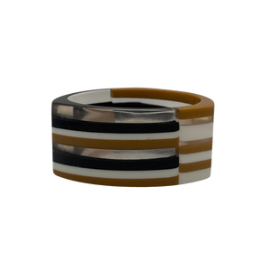 Treasure Jewelry - Multicolor Layered Resin Bangle Handmade Lucite Resin Bangle
