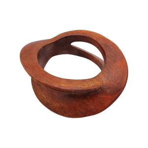 Treasure Jewelry - Carved Wooden Bangle African Jewelry