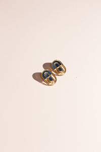 Moon-Seed - Devin No. 1 - Multicolor Gold Statement Stud Earrings