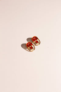 Moon-Seed - Devin No. 1 - Multicolor Gold Statement Stud Earrings