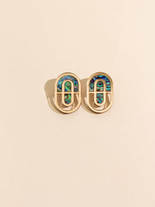 Moon-Seed - Devin No. 1 - Abalone Shell Statement Stud Earrings