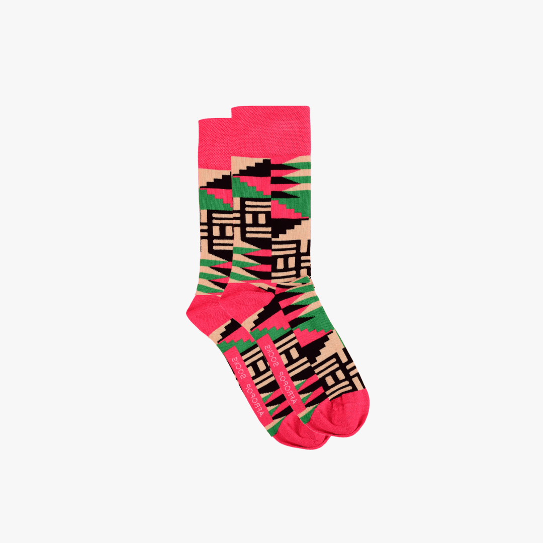 Afropop - Scholar Socks (Pink)