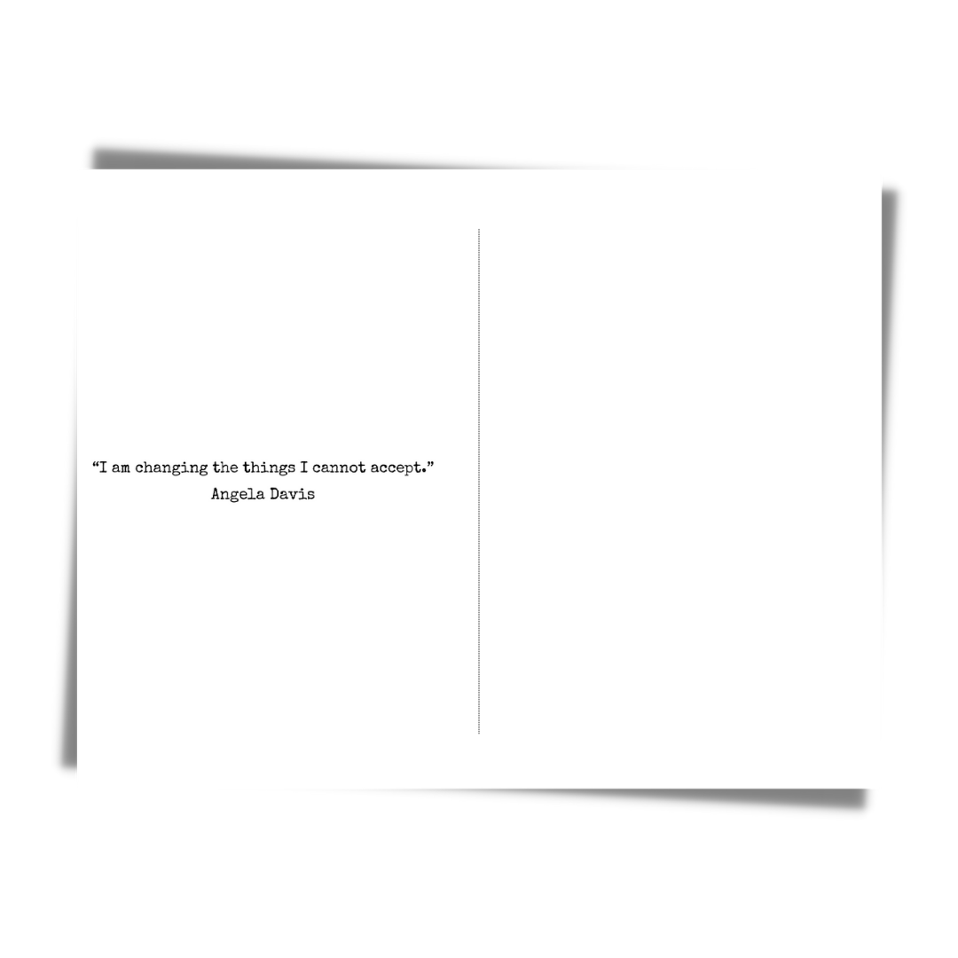 CheerNotes - Angela Davis Empowerment Quote Card | Black Author Activist