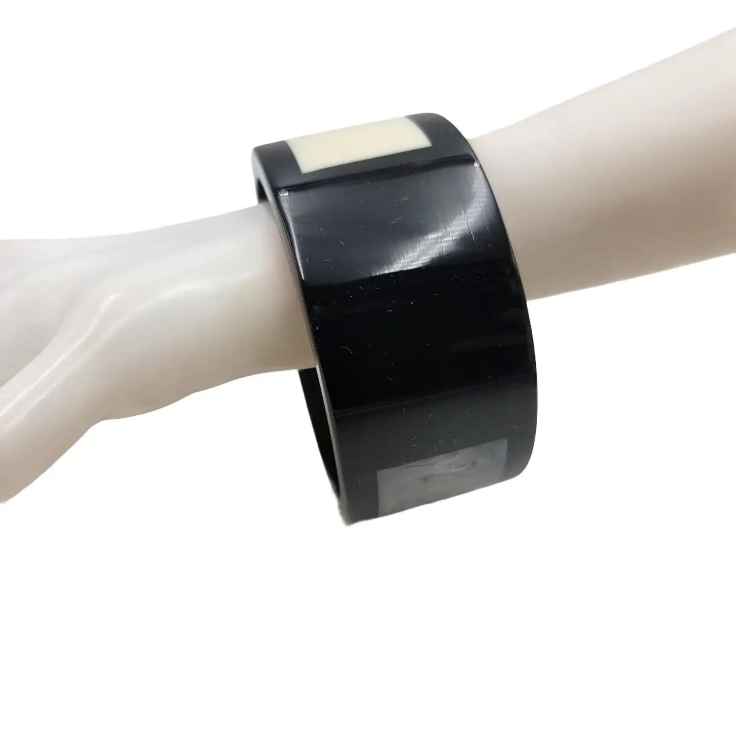 Treasure Jewelry - Multicolor Layered Resin Bangle Handmade Lucite Resin Bangle