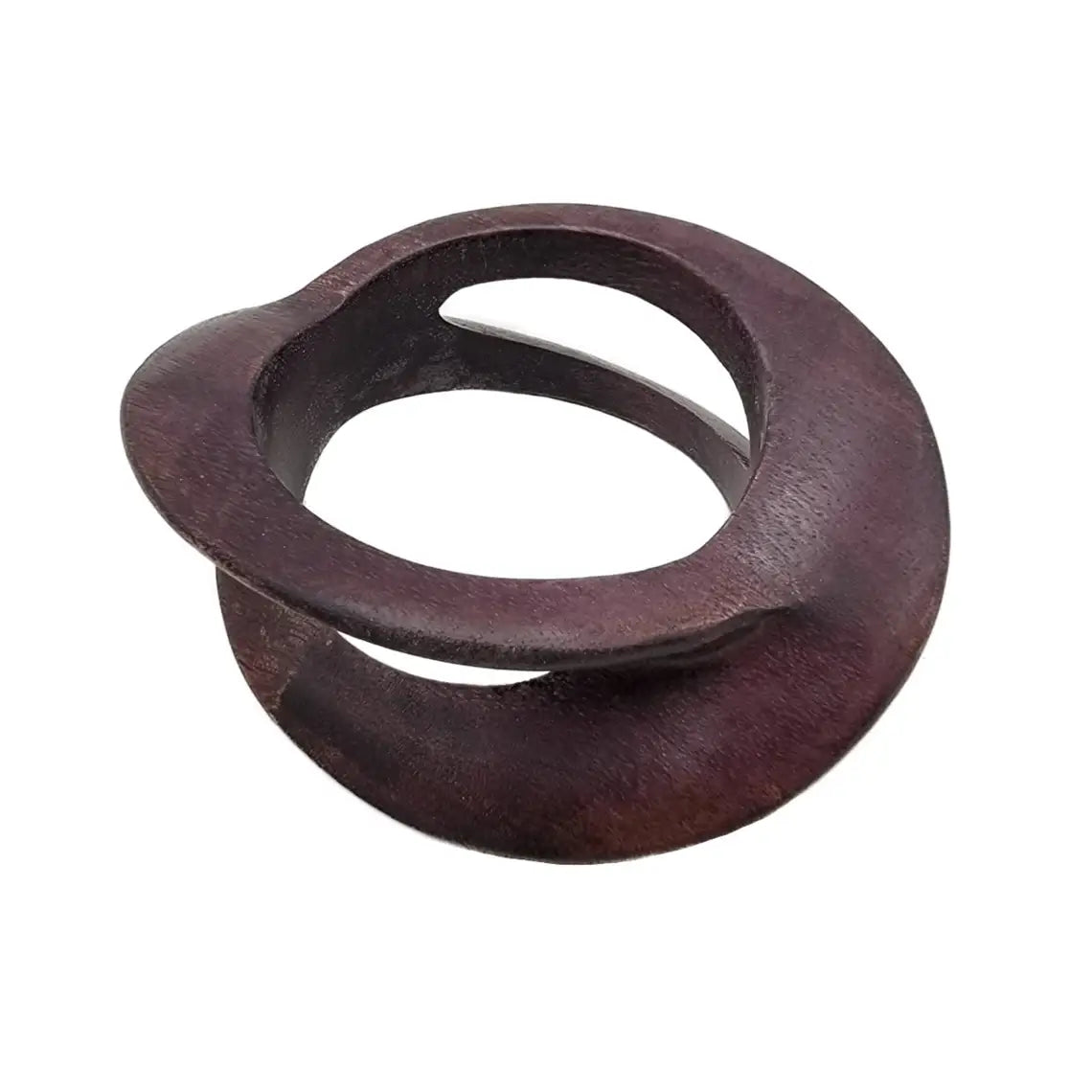 Treasure Jewelry - Carved Wooden Bangle African Jewelry