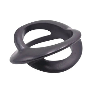 Treasure Jewelry - Carved Wooden Bangle African Jewelry