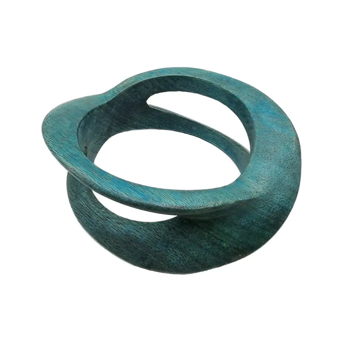 Treasure Jewelry - Carved Wooden Bangle African Jewelry