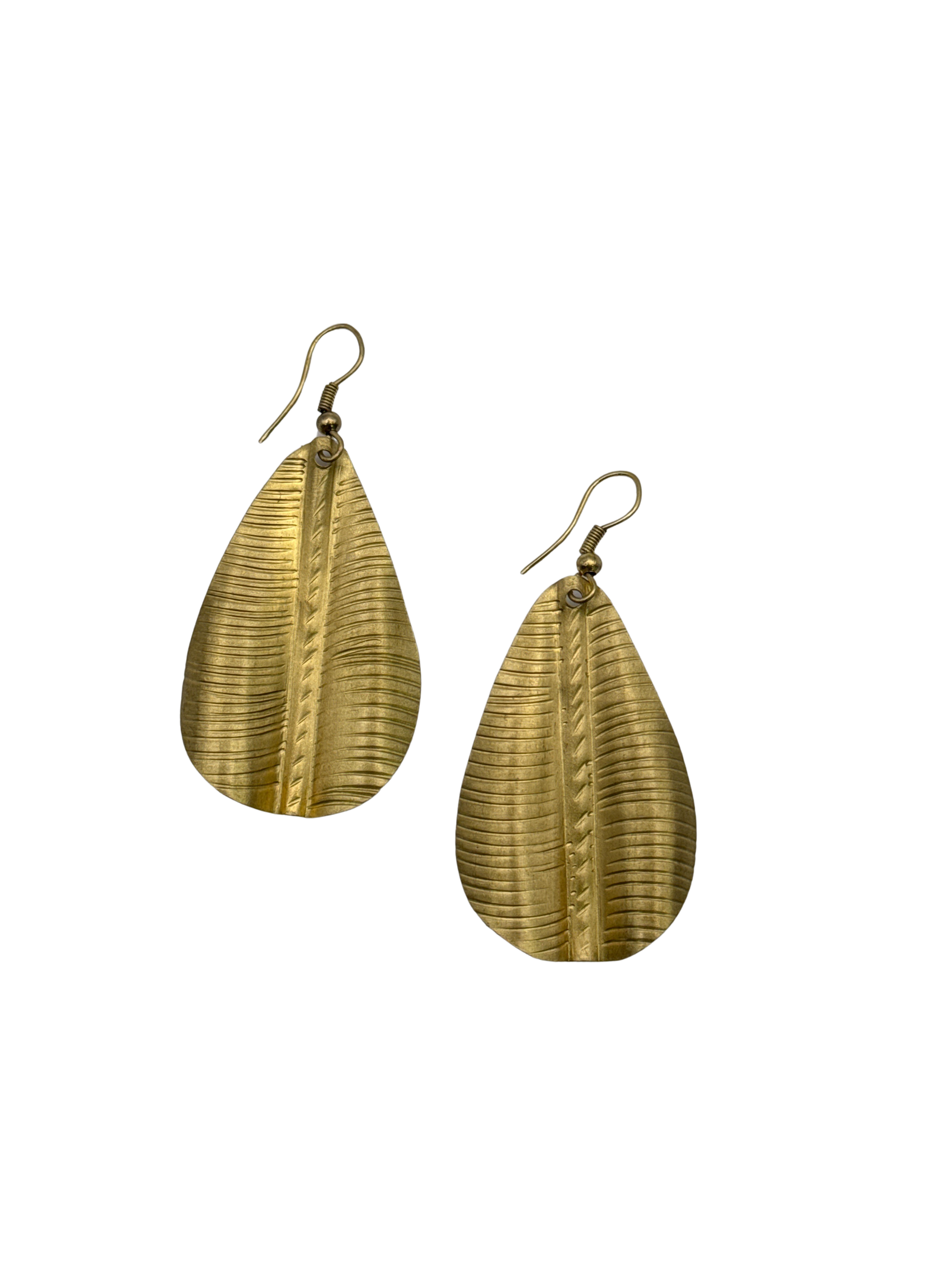Treasure Jewelry - Handcrafted Hammered Brass Earring Set