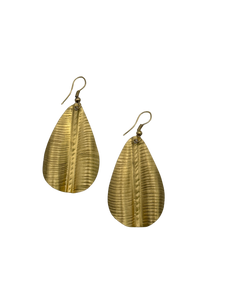 Treasure Jewelry - Handcrafted Hammered Brass Earring Set