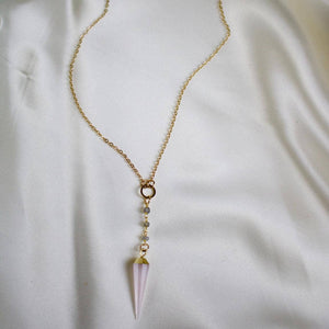 TISH jewelry - Mabel // Rose Quartz & Labradorite Necklace