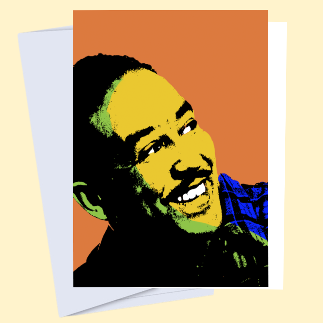 CheerNotes - Langston Hughes -Iconic Black Author Art Card, Book Lovers