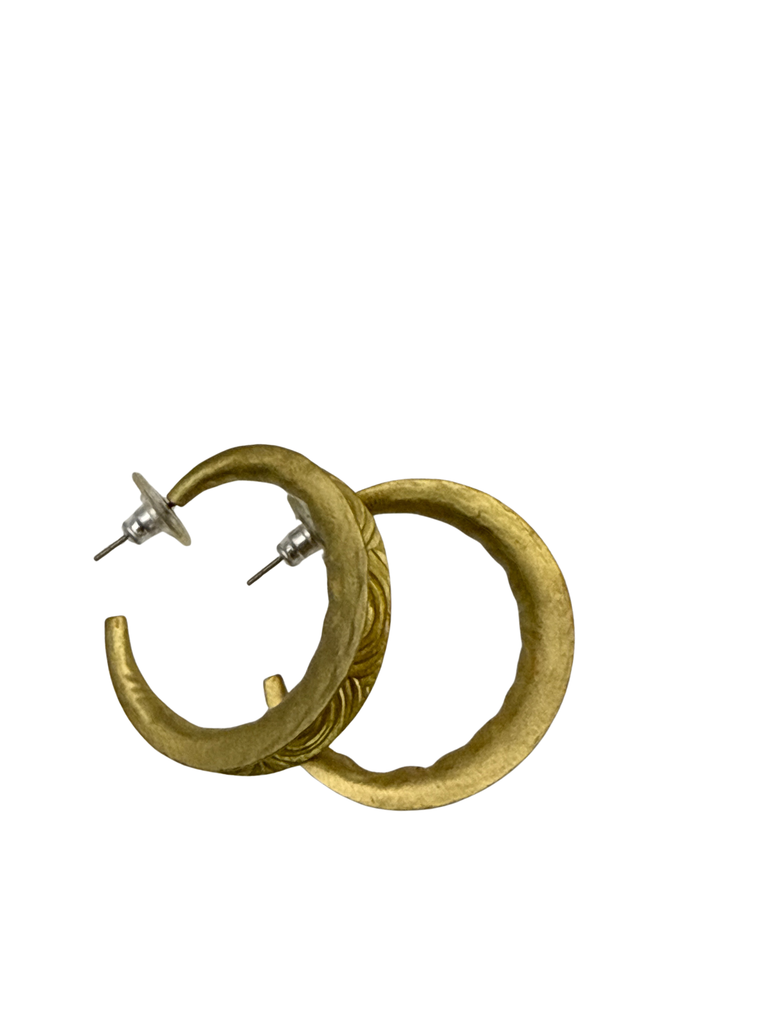 Treasure Jewelry - Handcrafted Hammered Brass Earring Set