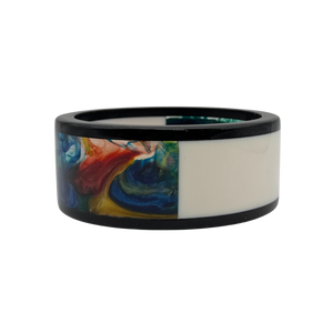 Treasure Jewelry - Multicolor Layered Resin Bangle Handmade Lucite Resin Bangle
