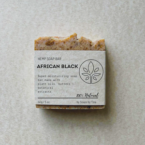 Soaps by Tina - African Black Hemp Soap Bar