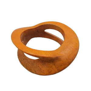 Treasure Jewelry - Carved Wooden Bangle African Jewelry