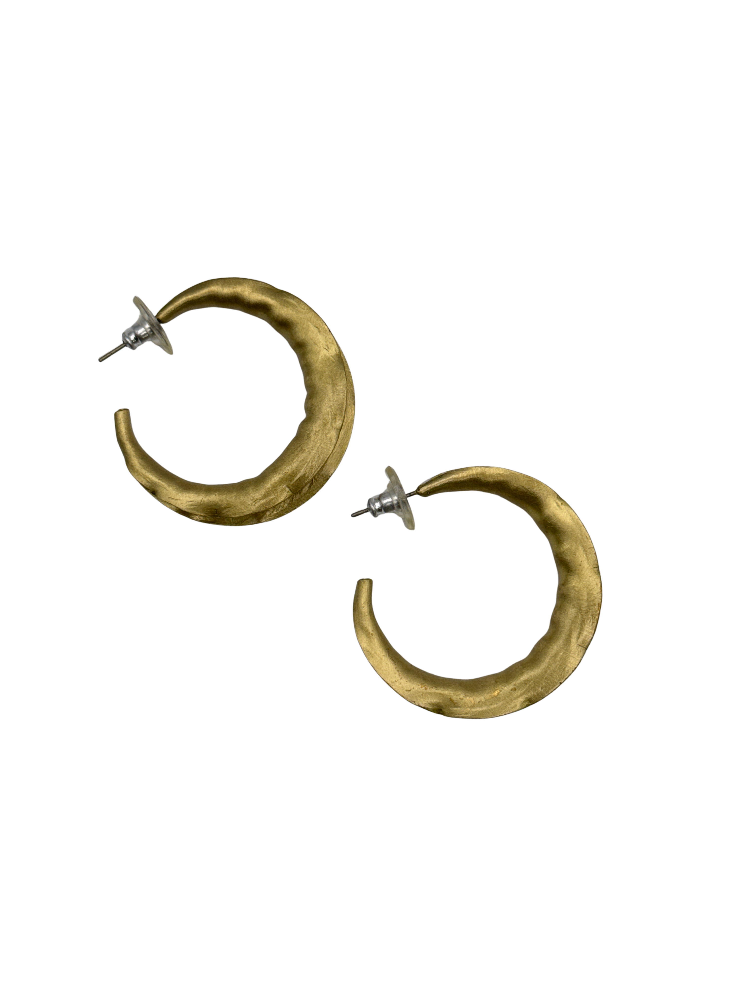 Treasure Jewelry - Handcrafted Hammered Brass Earring Set