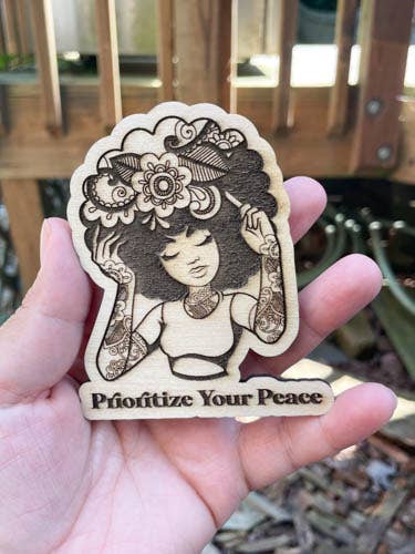 Applefallsprints - Prioritize Your Peace, Women Empowerment Magnet