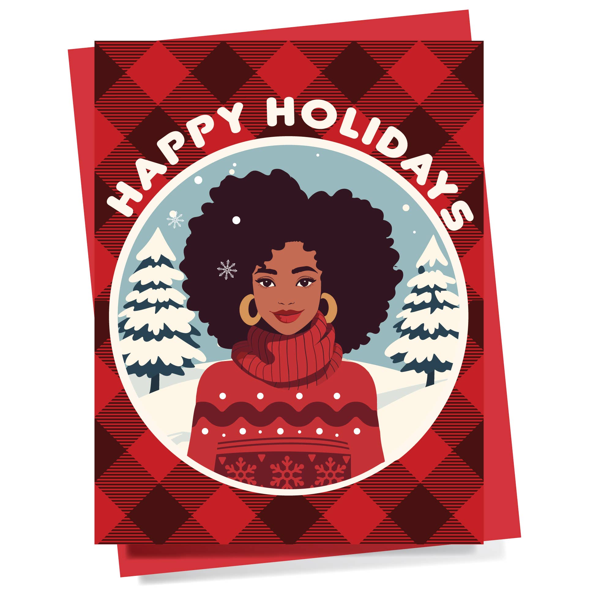 Soular Powered Buffalo Plaid Card