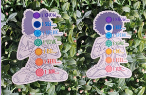 Self Care Tribe - Chakra Women Transparent Sticker