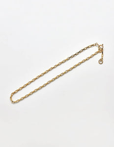 Gold Rectangle Chain Anklet