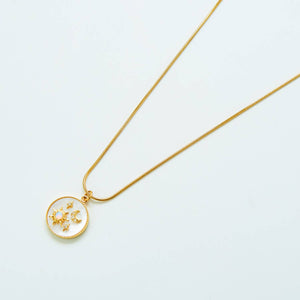 Admiral Row - Gold Opal Sun & Moon Medallion Necklace