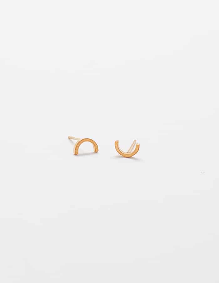 Admiral Row - Gold Mini Arc Stud Earrings